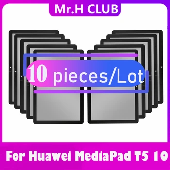 10 Бр. За Huawei MediaPad T5 10 AGS2-W09HN L09 AGS2-W09 AGS2-L03 AGS2-W19 Преден стъклен панел 3G WIFI Версия-Безплатна Доставка