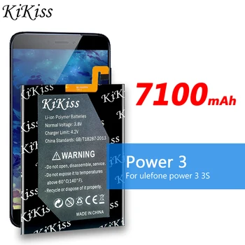 100% Батерия KiKiss 7100 ма за Ulefone Power 3 3S