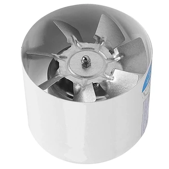 2X4-инчов вграден канален вентилатор с метална тръба, вентилатор, мини-аспиратор стенен вентилатор за баня, тоалетна