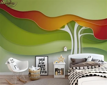 3d тапети beibehang, стенни рисувани по поръчка, 3D стереоцветное мультяшное дърво, на фона на детската стая, тапети papel de parede