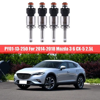 4 бр. Инжектор за Впръскване на гориво Авто Горивния Инжектор PY01-13-250 За 2014-2018 Mazda 3 6 CX-5 2.5 L