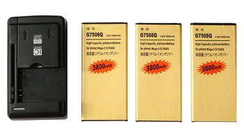 Ciszean 3x3800 ма EB-BG750BBC Взаимозаменяеми Батерия + Универсално Зарядно За Samsung Galaxy Mega 2 G7508Q G750F G7508 G750 G750A