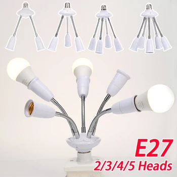 E27-E27 Led лампа Притежателя Лампи 2 инча 1/3 инча 1/4 инча 1/5 в 1 E27 Основния Конектор Сплитер Led Лампи Гнездо за Адаптер за електрическа крушка Притежателя