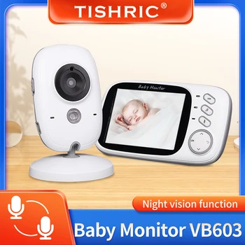 TISHRIC VB603 Видеоняня За Майките и Децата, Двупосочна Аудио, Нощно Виждане, Видео, Температура, Камера за Сигурност, гледане на деца, 8 Колыбельных