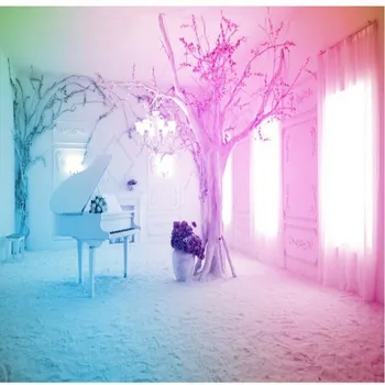 wellyu потребителски мащабни стенописи 3D фентъзи розово пиано сняг ТЕЛЕВИЗИЯ фонови картинки стенописи нетъкан тапет