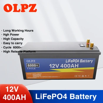 Батерия LiFePO4 12V 400Ah Вградена литиева батерия BMS 6000 + Дълбоките цикли За Подмяна на по-голямата част резервно копие на източник за домашно съхранение на енергия