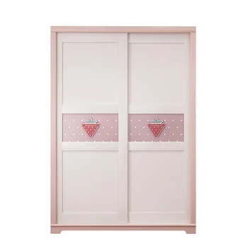 Гардероб Плъзгащи вратата Домашна Разтегателна Спалня врата Багажник-купе и Розово момиче Детска стая шкаф