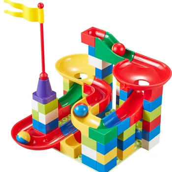 Детски размер на мънисто с частици, слайд-сцена, градивен елемент, играчка-пъзел, монтаж, Съвместими опаковка, сензорни играчки