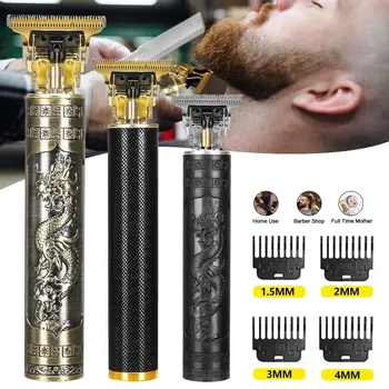 Електрическа машина за подстригване на коса T9 USB за мъже, акумулаторна мъжка самобръсначка, Тример, Фризьорски салон техническа машина за подстригване на брада