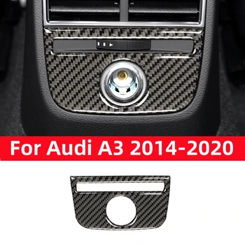 За Audi A3 S3 2013-2019 автомобилни аксесоари, интериор на автомобил, въглеродни влакна, бутонът за нулиране на въздуха отзад, Модификация декоративна рамка