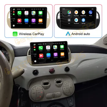 За Fiat 500 Android 11 8 Основната 128 Г Стерео Авто Радио Видеоприемник GPS Навигация DSP Carplay Автомобилен Мултимедиен Плеър Главното Устройство