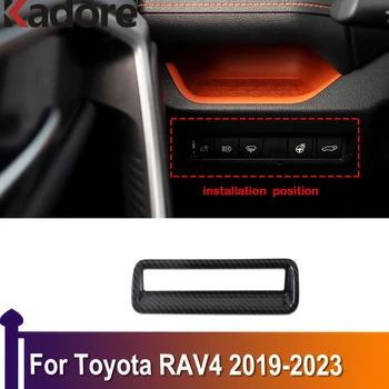 За Toyota RAV4 РАВ 4 2019 2020 2021 2022 2023 Ключ за Регулиране на Фарове Капак Завърши Аксесоари За Оформление на Интериора на Колата е От Въглеродни Влакна
