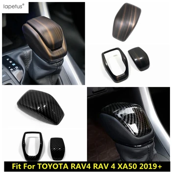 За TOYOTA RAV4 РАВ 4 XA50 2019-2023 ABS Дръжка на скоростния Корона Дръжка Капак Тапицерия От Въглеродни Влакна/Аксесоари от Дърво