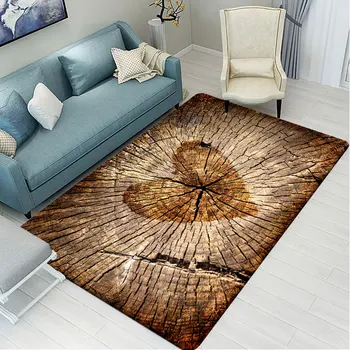 Квадратен подложка за пода дърво пръстен килим спалня хол мат нескользящий мат впитывающий килим, килимче за пода килим
