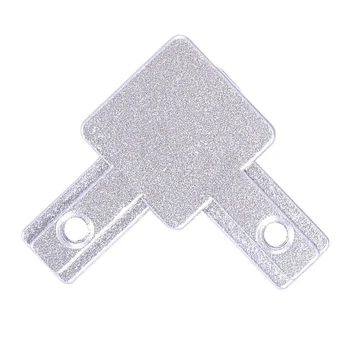 Конектор за ъглов скоба, с 3-трети страни край за алуминиева экструзионного профил с Т-образно пазом серия 2020 (опаковка от 16 броя, с винтове)