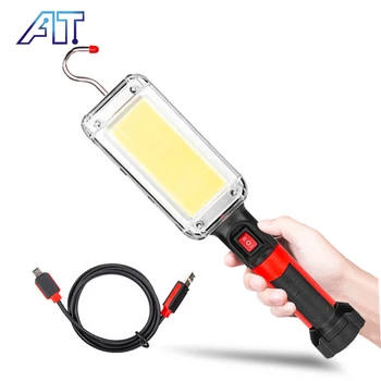 Мултифункционален led лампа за къмпинг с плетене на една кука, ударни фенер с висока яркост с магнит, лампа за поддръжка, USB-фенери на батерии