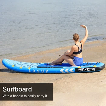 Надуваема дъска за сърф на морския плаж, дъска за каране на водни ски, дъска за сърф на маса, водни спортове, удебелена дъска за сърф, PVC, дъска за весело