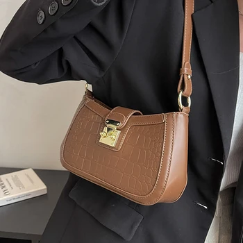 Най-високата Каменна чанта Дамски 2023 Нова Популярната чанта-месинджър Чанта През рамо, Чанта под Мишниците, чанта с двойна употреба