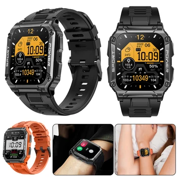 Новите умни часовници за мъже с Bluetooth 1,95-инчов екран IP68, водоустойчиви часовници за спорт и фитнес, мъжки умен часовник