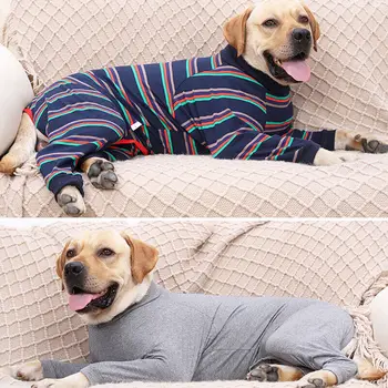Обемна высокоэластичная пижама на четири крака за кучета, едно парче комплект за възстановяване след операция, интимен мек удобен Xs-3xl