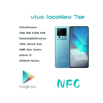 Оригинален Официално Нов смартфон Vivo iQOO Neo7 Нео 7 SE 5G Dimensity 8200 6,78 