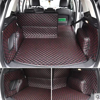 Отлично качество! Специални постелки за багажник на автомобил Ford Kuga 2018-2013, непромокаеми постелки за карго подложка, килими за багажника Kuga 2016, безплатна доставка
