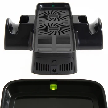 Охлаждащ вентилатор с двойно зарядно устройство за гейминг контролер за XBOX 360 Система аксесоари за охлаждане на гейминг контролер за XBOX 360