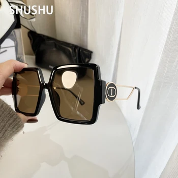Поляризирани слънчеви очила за жени и мъже, Класически марка с градиентными лещи, квадратни модни слънчеви очила за жени, високо качество, защита от uv TR90