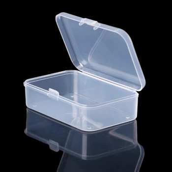 Правоъгълна Пластмасова Прозрачна Кутия За Съхранение, Контейнер За Събиране, Органайзер