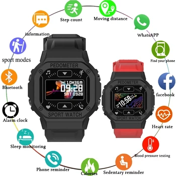 Спортни смарт часовници FD69S за мъже IP65, водоустойчиви цифрови часовници, електронни часовници за жени, USB зареждане, умни часовници