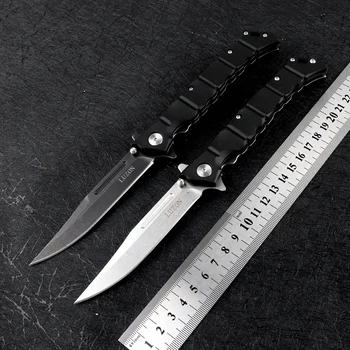 Студената Стомана 20NQL Среден Нож Luzon Fin 8Cr13MoV Стоманено Острие Черно GFN Обработка на Тактически Ловен EDC Сгъваем Нож За Оцеляване