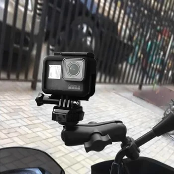 Титуляр Камера За Каране На Мотоциклет, Огледало за Обратно виждане, Регулируема Метална Фиксирани на Стена, Стойка За Камери GoPro Hero 9/8/7 insta360 oneXR