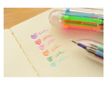 Химикалка химикалка цветна Многофункционална дръжка, канцеларски материали, поддръжка на вашия Индивидуален офис обучителен инструмент, Творчески многоцветен 6Stationery