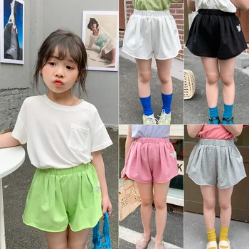 Шорти за малки момичета, ежедневни кратки детски къси панталони в ярки цветове с лък, горещи къси панталони DT349