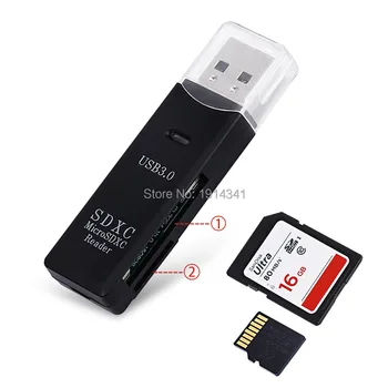 100шт Четец на карти USB 3.0 SD/Micro SD TF OTG Смарт Адаптер за Карта с Памет за лаптоп USB 3.0 multi Smart Cardreader SD Card Reader