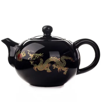 150 мл Керамичен Чайник с Глазура цвят на Дракона или на Божур, на едро чай набиране, уреди, колба, Чай и Прибори Кунг-фу, кани victory
