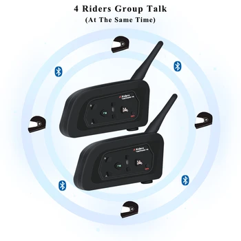 2 ЕЛЕМЕНТА Vnetphone V4 мотоциклет шлем Bluetooth слушалка домофонна система FM-радио мото-разговор едновременно за 4 състезатели