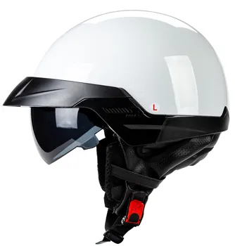 2020 Ретро Мотоциклет шлем, Мото Каска за Скутер, ретро каска с открито лице, одобрен грах, наполовина каска, ретро мото каско