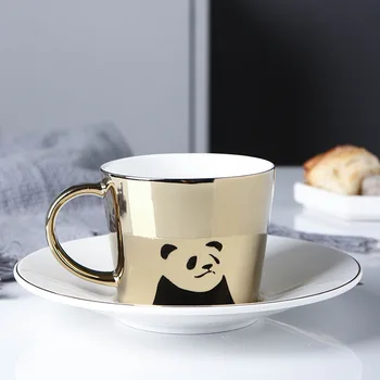 2021, Отразяваща панда, креативна slr чаша, Термос, чаши за кафе, Бутилка за вода, Чаша за закуска, калъф за коледен подарък