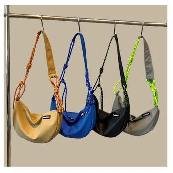 2023 Модни однотонная МЕКА чанта с цип, дамска чанта, найлонови кесии и чанти, луксозни холщовая женствена чанта за пазаруване