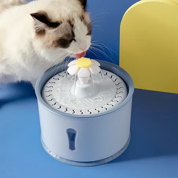 2023NEW 2,4-литров диспенсер за фонтана на питейна вода за домашни котки, филтри с активен въглен, led контейнер за автоматично подаване на USB интерфейс