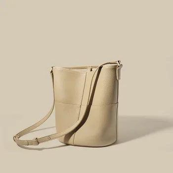 Bag-чанта от мека от восък телешка кожа, нова чанта през рамо с голям капацитет, ежедневни дамски чанта от естествена кожа 01-GN-dlxbxx