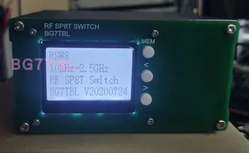 LCD дисплей BG7TBL 10 khz-2,5 Ghz, полюс осем-ключ SP8T, прекъсвач с ЦПУ, прекъсвач с програмно управление, 8 превключватели за избор на 1