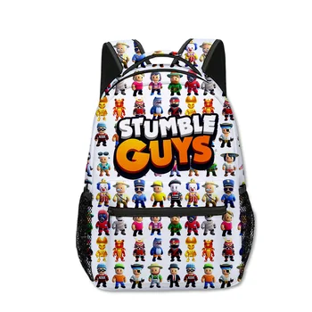 Stumble Guys 3D игри раница за деца, детска чанта за лаптоп с шарките на аниме, учениците от началното училище, момчета, момичета, училищен раница