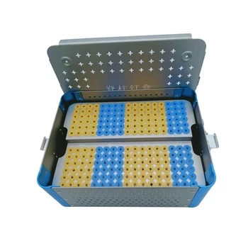 Автоклав Кутия за нокти за гръбначния стълб, стерилизационный кутия, пощенската кутия за ортопедични инструмент за гръбначния стълб от алуминиева сплав