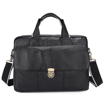Бизнес мъжки портфейли от естествена кожа, Чанти за лаптоп, чанта-месинджър, мъжка чанта през рамо, мъжки кожени чанти, чанта, естествено