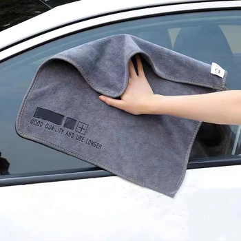 Висококачествена хавлия за автомивки от микрофибър кърпа за сушене на бельо, Подшитая кърпа за грижа за автомобила, подробно описваща кърпа за автомивки