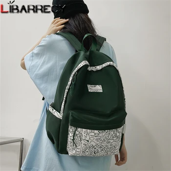 Дамска чанта, изработена от висококачествен найлон с ламперия, нови модни дамски чанти през рамо, училищен раница за пътуване, раница за най-малките ученици