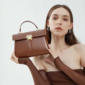 Дамски малка чанта-тоут от естествена кожа 2023, Дамска Чанта, дамски Чанти на известни марки, Дамска Елегантна чанта-месинджър, луксозен Дизайнерски