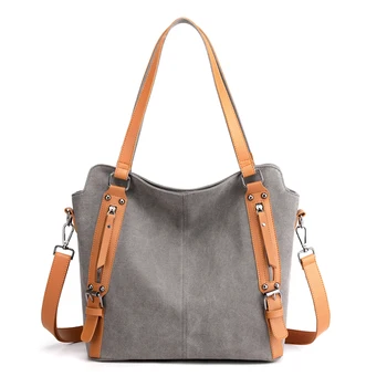 Дамски холщовые чанти с високо качество, дамски Чанти през рамо с голям капацитет за жени, модни дамски чанти-тоут, нова